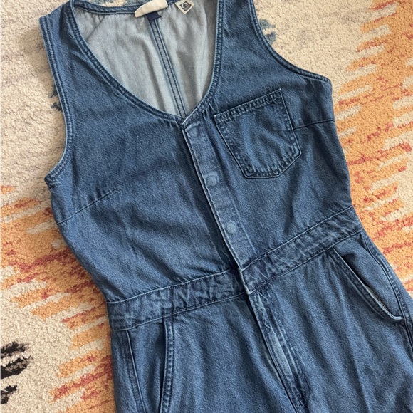 Universal Thread Denim Barrel Leg Jumpsuit - Size 6 - Picture 5 of 5